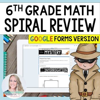 6th Grade Math Mystery Review Digital Version
