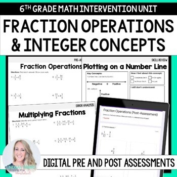 Fraction Operations and Integer Concepts Intervention Unit for 6th Grade