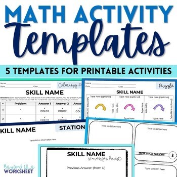 Math Activity Templates
