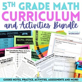 5th Grade Math Curriculum Resources Bundle