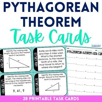 Pythagorean Theorem Task Cards