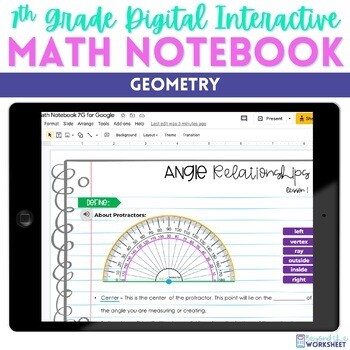 Geometry Digital Interactive Notebook - 7th Grade
