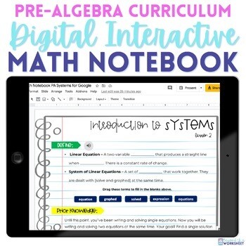 Pre-Algebra Digital Interactive Notebook Bundle