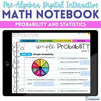 Probability Digital Interactive Notebook for Pre-Algebra