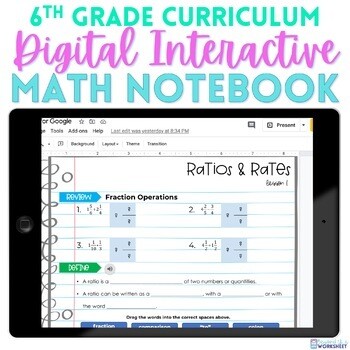 6th Grade Digital Interactive Notebook Bundle