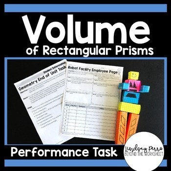 Volume of Rectangular Prisms Performance Task: 5.MD.5