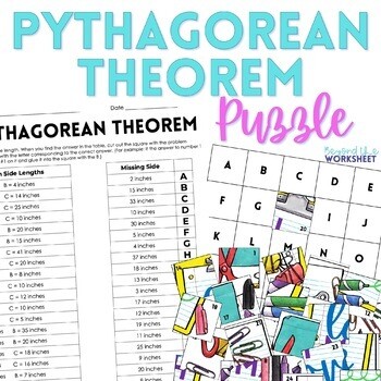 Pythagorean Theorem Puzzle: 8.G.7