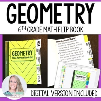 Geometry Mini Tabbed Flip Book for 6th Grade Math