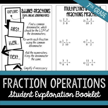 Fraction Operations Student Booklet