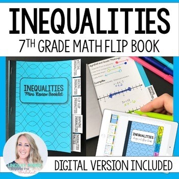 Inequalities Mini Tabbed Flip Book for 7th Grade Math