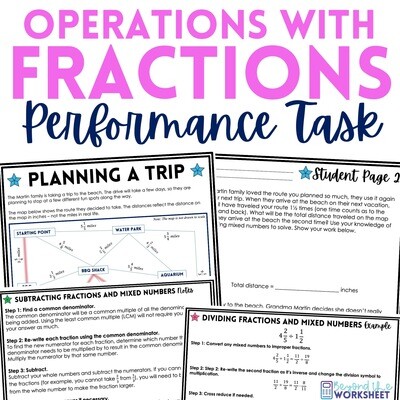 Fractions and Mixed Numbers Performance Task