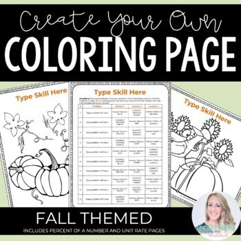 Fall Create Your Own Coloring Pages - Editable