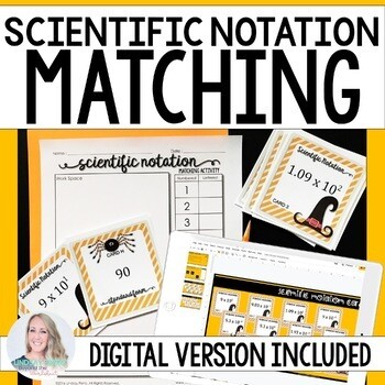 Scientific Notation Halloween Matching Activity (Digital Included)