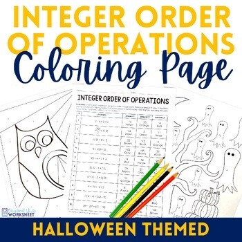 Order of Operations Coloring Page