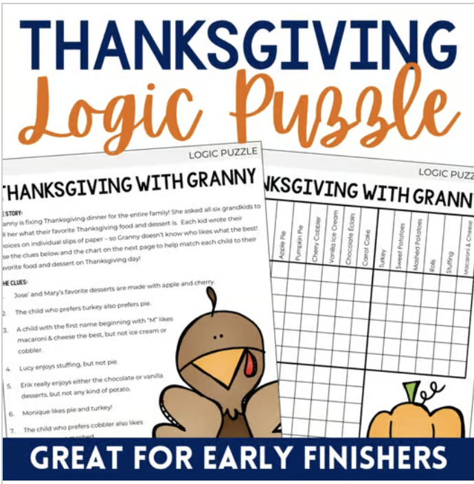 Thanksgiving Logic Puzzle