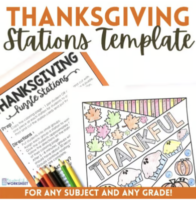 Thanksgiving Stations - Editable Template