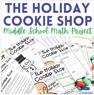 The Christmas Holiday Cookie Shop Math Project