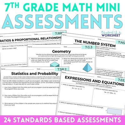 7th Grade Math Mini Assessments