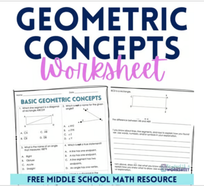 Free Basic Geometry Worksheet | Line Segments, Angles, and Shapes Practice