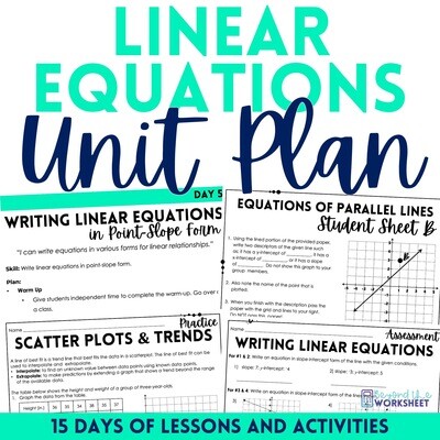 Writing Linear Equations Unit Plan