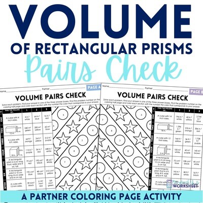 Volume Pairs Check | Cooperative Learning Math Activity