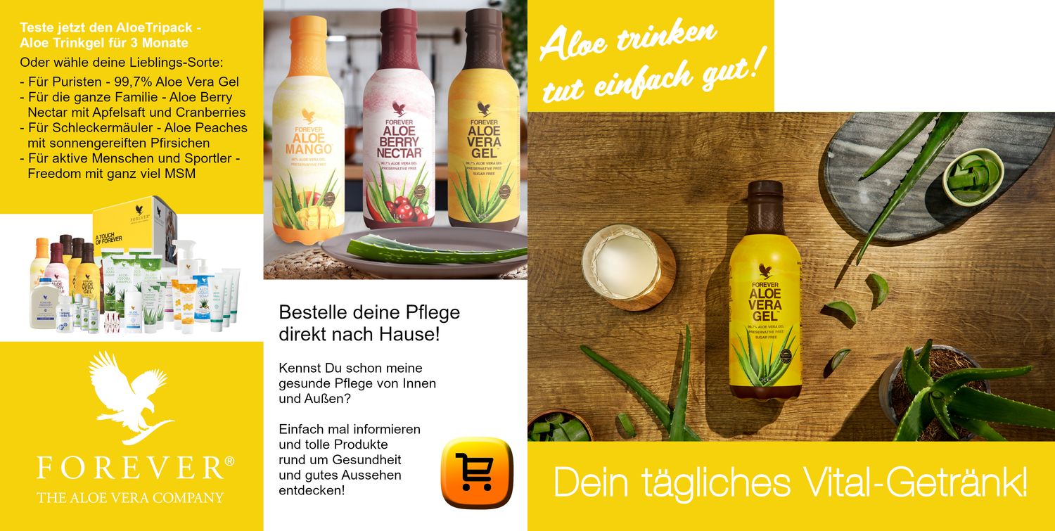 Aloe Gel Flyer 4 Seiten - 100 Stück