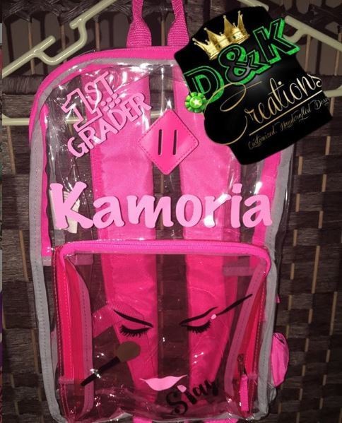 Personalized Clear Bookbag