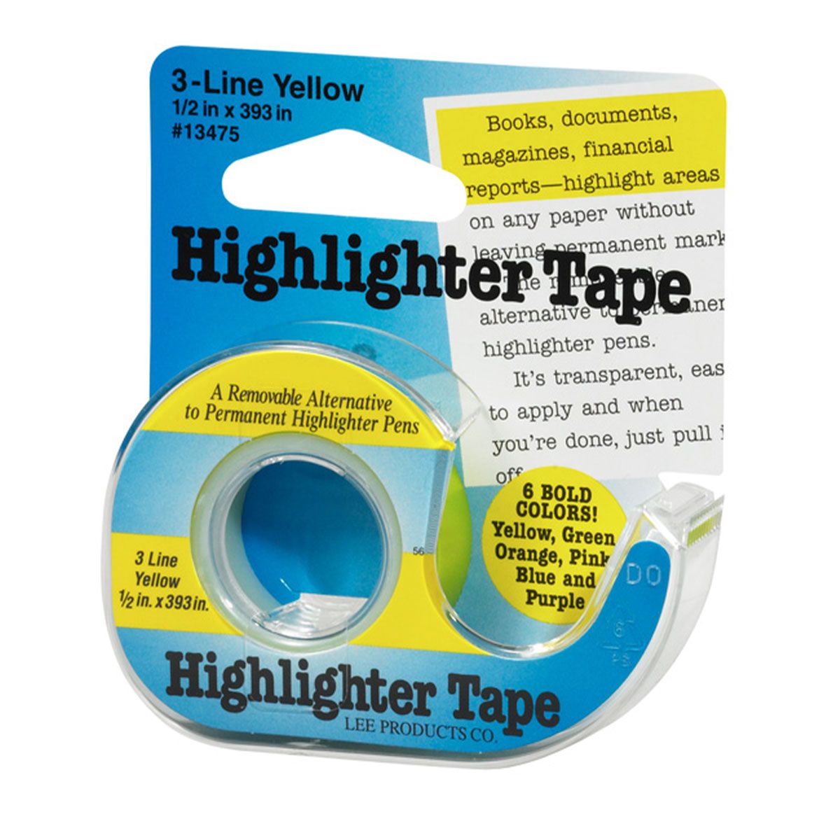 Highlighter Tape - Lee Products, Color: Yellow