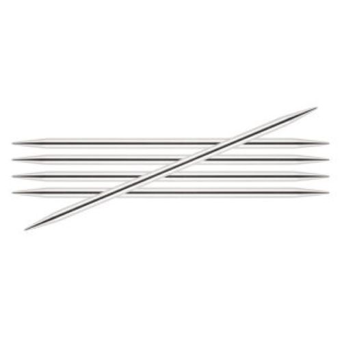 Nova Platina 6&quot; Double Pointed Needles - Knitter&#39;s Pride, Size Selection: US 0 (2.00 mm)