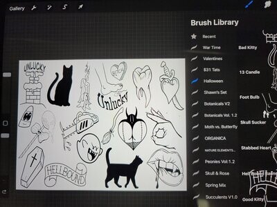 Halloween Procreate Brush Set