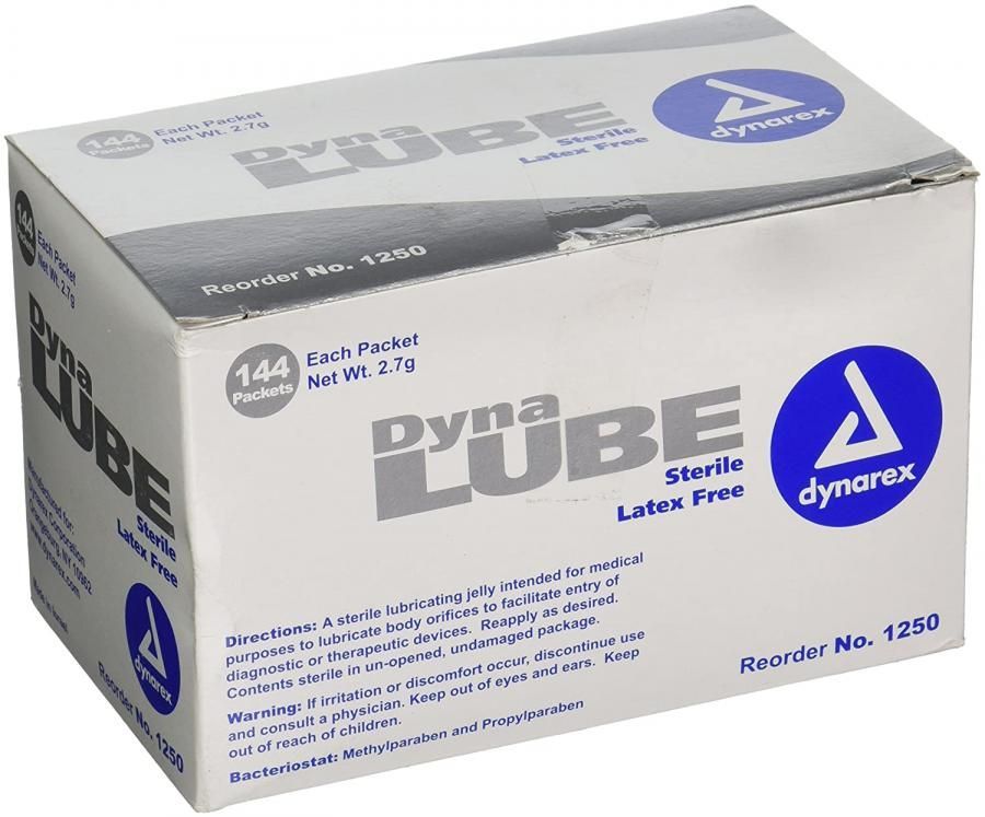 Dynarex DynaLube Lubricating Jelly, 144 Packs