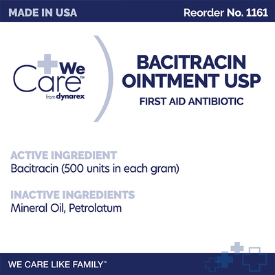 Dynarex Bacitracin Ointment Packets 144 Per Box