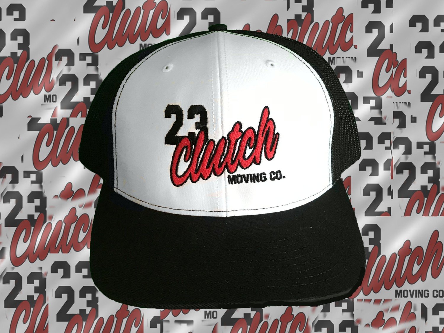 Clutch Hat White and Black Clutch Hat White and Black
