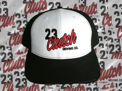 Clutch Hat White and Black