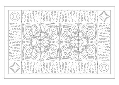 Spanish Heart Flower Rug