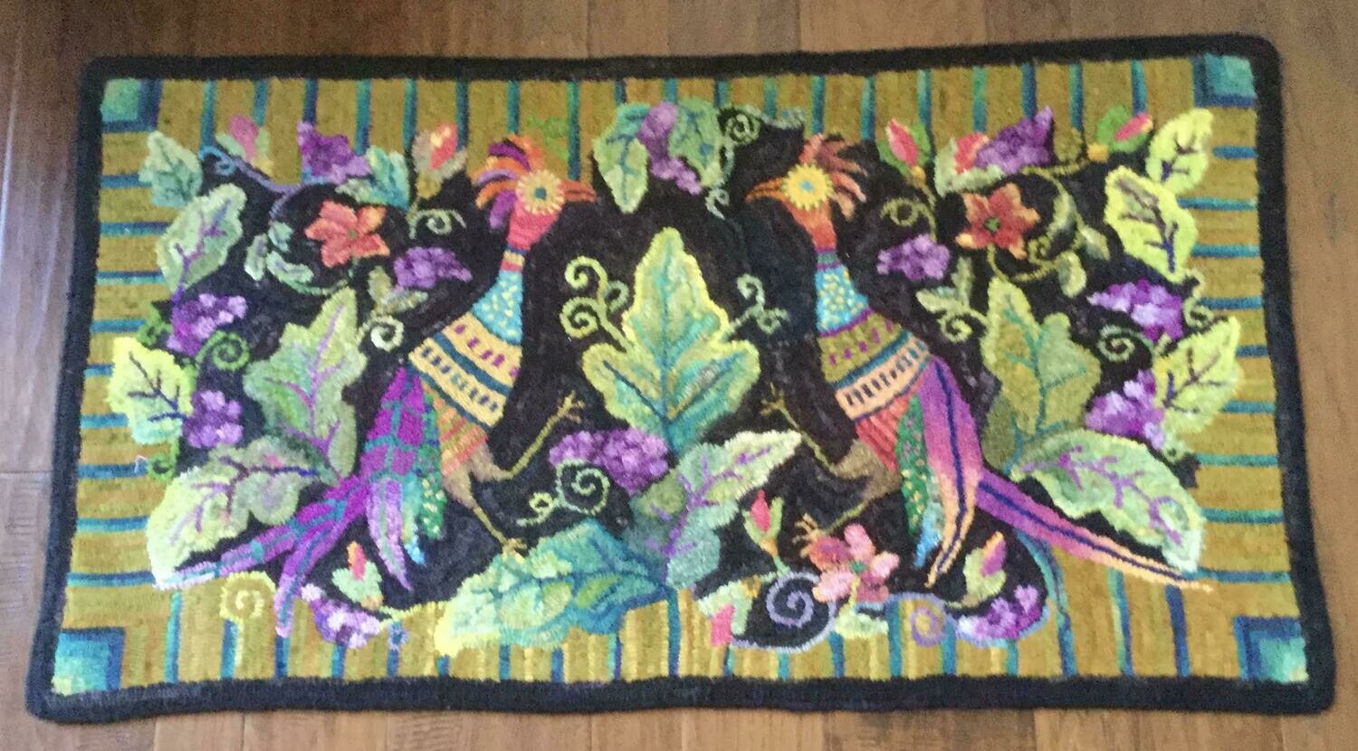 Valencian Birds Linen Pattern - 24&quot; x 44”