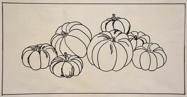 Pumpkins Without Borders Linen Pattern
