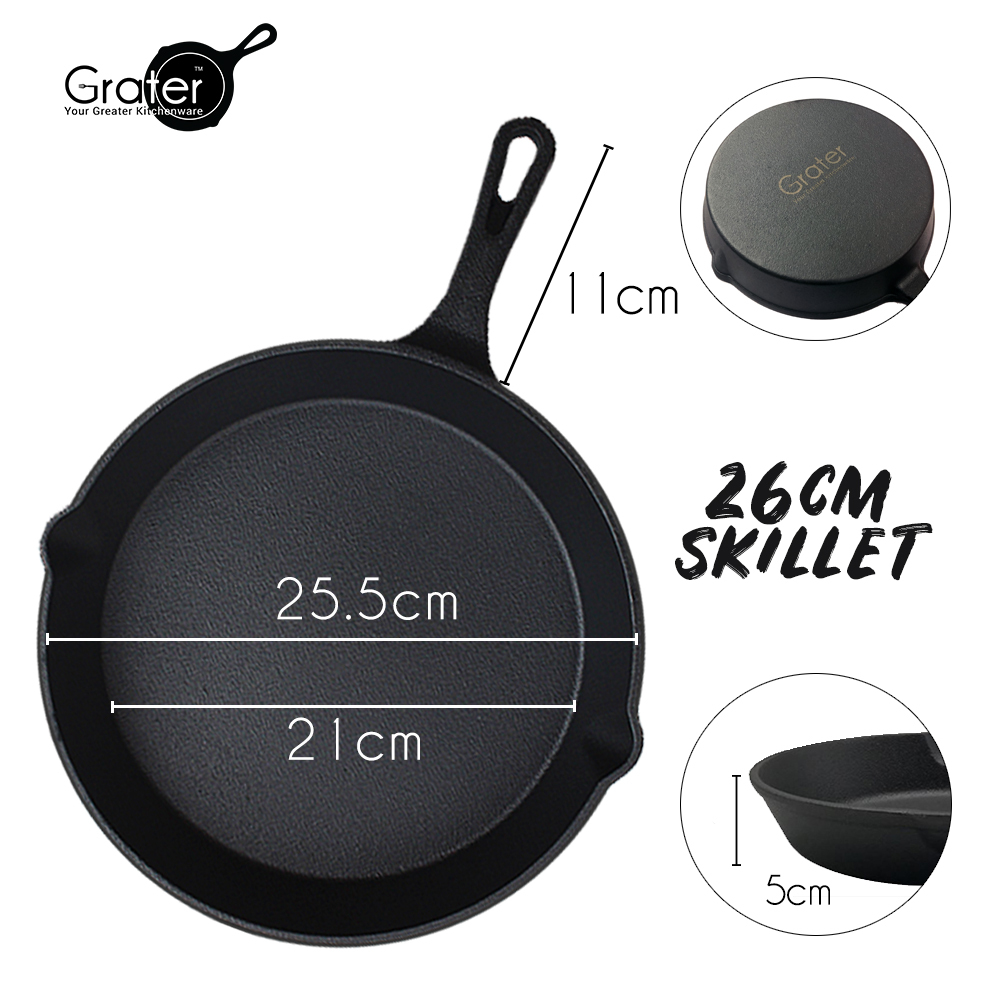 Cast Iron Skillet - 15” Dimensions & Drawings