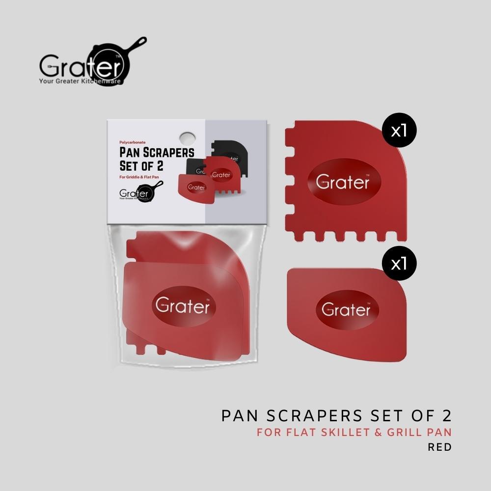 Red / Black Polycarbonate Pan Scraper - 2/Set – JRJ Food Equipment
