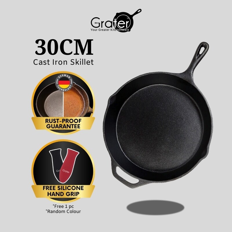 30cm Rust Resistance Cast Iron Skillet (12 inches)