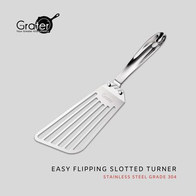 Stainless Steel Easy Flipping Slotted Turner