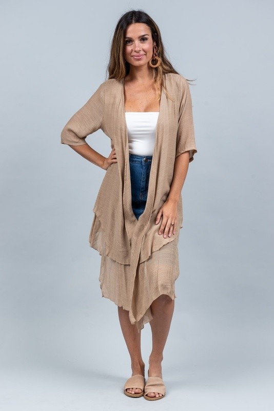Sandy Beach Summer Cardi - Mocha