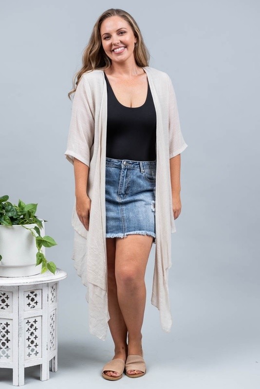 Sandy Beach Summer Cardi - Latte