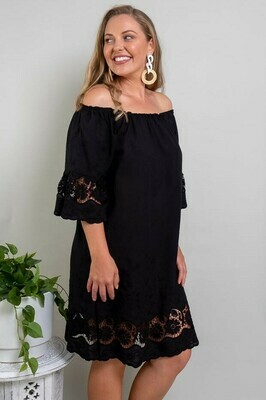 Free Spirit Embroidered Dress - Black Free Spirit Embroidered Dress - Black