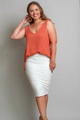 Love U Basics Midi Skirt - Ivory