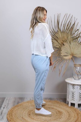 Boardwalk Chambray Chino Pants - Light Denim