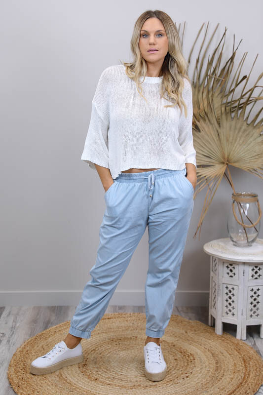 Boardwalk Chambray Chino Pants - Light Denim