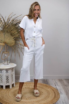 Absolutely Fabulous Cotton 3/4 Pants - White