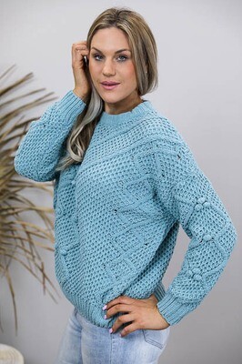 Cheska Chenille Jumper - Dusty Jade Cheska Chenille Jumper - Dusty Jade