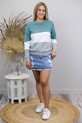Logan Jumper - Jade/Ivory/Gray Logan Jumper - Jade/Ivory/Gray